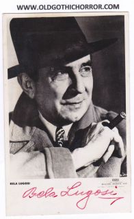 Bela Lugosi Autograph Signed 3½ x 5½ PHOTOCARD Dracula