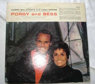 PORGY & BESS LEANA HORNE/HARRY BELAFONTE ALBUM 33 RPM VINYL RECORD