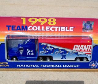 1998 Matchbox NFL Football New York Giants Tractor Trailer Truck