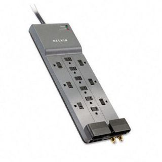 BELKIN BE112230 08 HOME/OFFICE SURGE PROTECTOR (12 OUT, TELEPHONE 