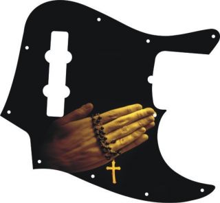 Pickguard for Fender Jazz J Bass Guitar Praying Hands
