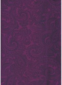 DK Purple on Magenta Paisley FS Cotton Quilt Fabric
