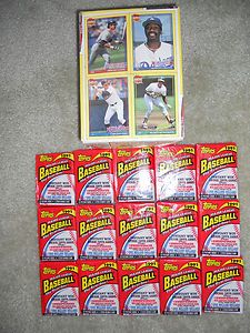 1991 Topps Baseball Packs 15 Packs with Box Mint Card Packs