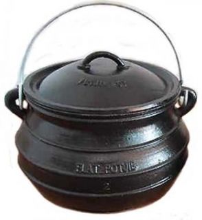 Cast Iron Dutch Oven Flat Bottom 7qt Potjie Bean Pot