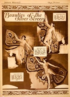 1922 Rotogravure Portrait Dance BEBE Daniels Singed Wings Movie Weekly 