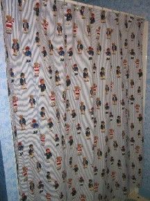 Shower Curtain Ralph Lauren Polo Bear Stripe Preppy New