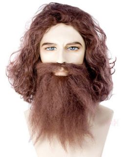 caveman geico neanderthal costume wig beard set