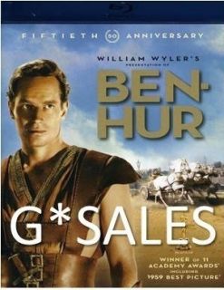 Ben Hur Brand New Blu Ray 2012 2 Disc Set Fiftieth 50th Anniversary 