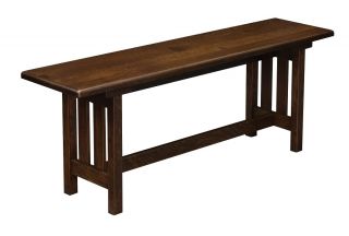 Amish Black Mission Bench Wood Indoor Entryway Benches