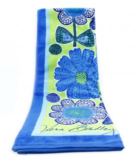 Vera Bradley Doodle Daisy Beach Towel Cotton Accessories Gifts New 