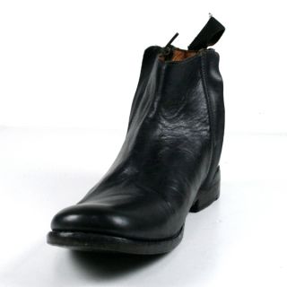 Bed Stu Mens Virgo Cobbler Boots Dual Zipper Black Leather 4C730901 