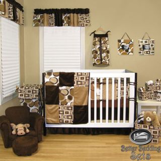   Kid Brown Modern for Crib Nursery Collection Bedding Set