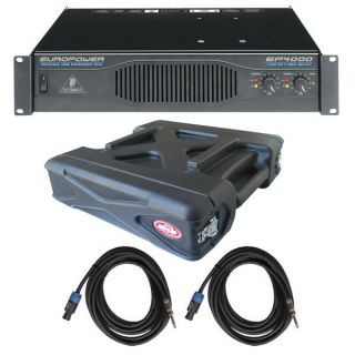 Behringer EP4000 EUROPOWER Rackmount Power Amp w/ SKB R2 2U Rack Case 
