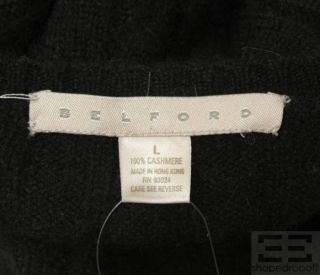 Belford Black Cashmere Cable Knit Sweater Size Large