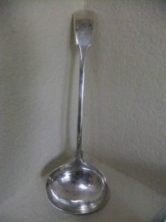 Fiddle by Roberts Belk English Silverplate Soup Ladle 14 No Monogram 