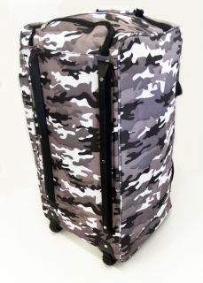 24 Camouflage Camo Wheeled Holdall Suitcase Travel Luggage Flight Bag 