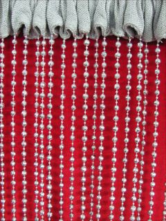 Silver Beaded Door Hanging Curtain Drape Home Decor Wall Divider Gift 
