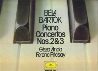 Bela Bartok Piano Concertos 2 3 Geza Anda DG LP