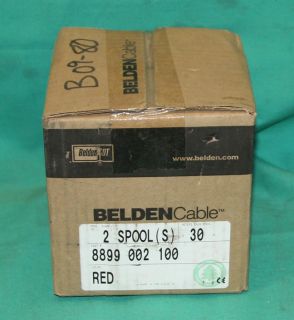 Belden 8899 002 Red Wire 18AWG 100ft Hook Up Wire Rubber Test Prod 