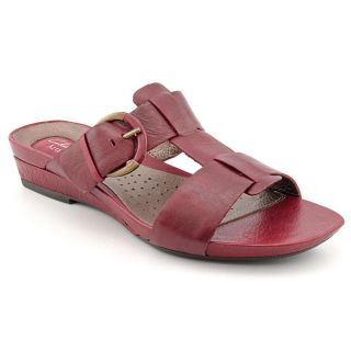 Clarks Artisan Belen Womens Size 7 Red Open Toe Leather Slides Sandals 