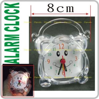 Alarm Clock Small Bedroom Desk Analogue Light Mouse New