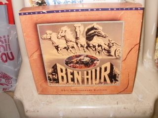 BEN HUR    DELUXE LETTERBOX WITH CHARLTON HESTON.TWO VHS TAPES