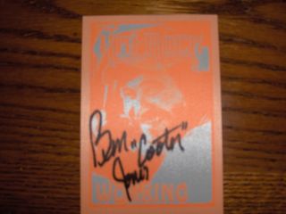   Dukes of Hazzard Backstage Pass Autographed by Ben Cooter Jones