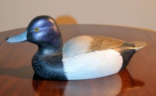 Beebe Hopper Greater Scaup Drake Duck Wood Decoy 5 1986