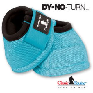 DY No Ballistic No Turn Bell Boots Horse Tack Turquoise