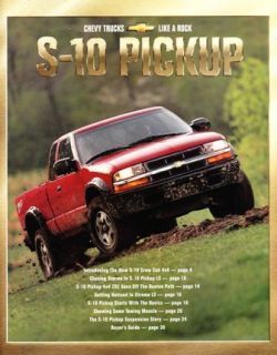 2001 01 Chevy S10 Pickup Original Sales Brochure Mint