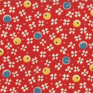 American Jane BT Yard ABC 123 Little Floral on Red