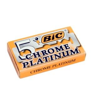 50 bic chrome platinum double edge razor blades