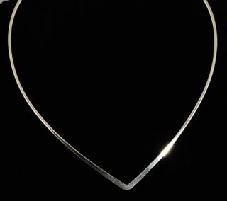 Vintage Scandinavian Bengt Hallberg Silver Torque Necklace c1975