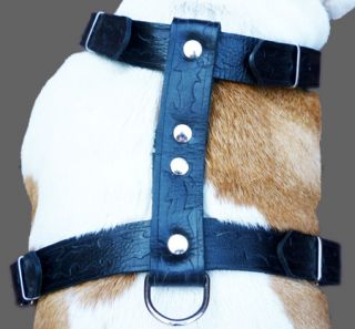 Brown Leather Dog Walking Harness Large XLarge 27 37