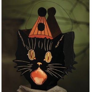Party Sassy Cat Lantern Bethany Lowe Halloween Decoration TL9227 New 