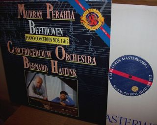 Murray Perahia Haitink Beethoven Cons 1 2 CBS Digital Stereo LP Near 