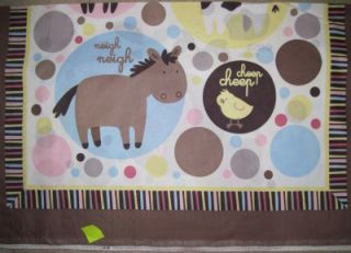 Bethany Berndt Shakleford Farm Animals Quilt Panel Pig Sheep Cow Chick 