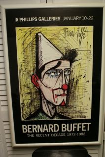 Bernard Buffet Framed Clown Poster