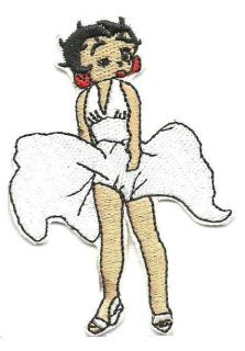 Betty Boop Monroe Cartoon Appliques Embroidered Iron on Patch