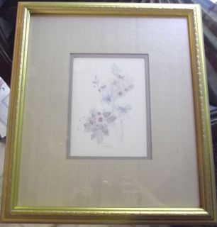 Mary Vincent Bertrand Watercolor Framed Art Numbered Double Signed 