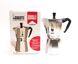 Bialetti Cooktop Brewer Moka Express in 12 Cup Stovetop Espresso Maker 