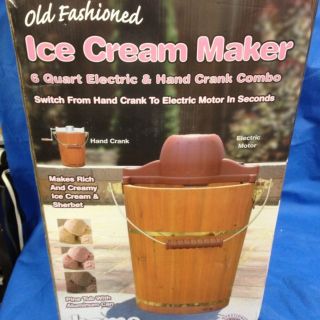  Fashioned  Cream Maker on Old Fashioned Ice Cream Maker 6 Qt Electric Or Hand Crank New