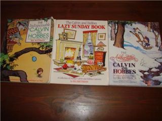 Lot 8 Calvin and Hobbes Cartoon Book Lot Set Bill Watterson A7