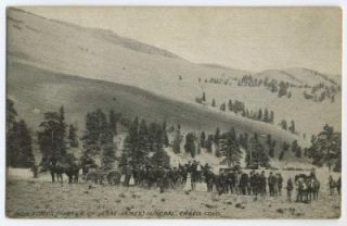 Creede Colorado Bob Ford Slayer of Jesse James Funeral postcard