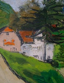 Berthe Dumas Oil Painting 1937 Signed Listed Original Swiss Alps 