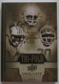2010 UD Exquisite Bo Jackson Billy Sims Earl Campbell Tri Fold Patch 