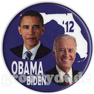 President Barack Obama Joe Biden 2012 Florida FL Campaign Button 
