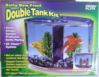 Betta Bowl 1 2 Gal Kit W Divider Blue Betta Aquarium Fish Tank