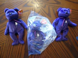 Princess’ Original 1997 Beanie Baby by Ty Lot of 3