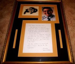 Colorado Bill McCartney Hand Written Framed Letter About Tom Osborne 